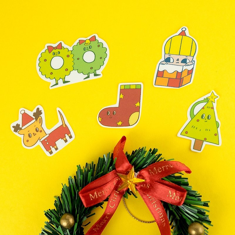 Christmas Waterproof Stickers - Stickers - Paper Multicolor