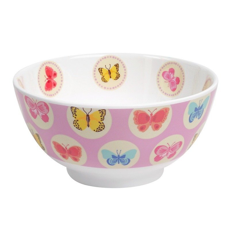 Butterfly 6 inch bowl - pink - ถ้วยชาม - พลาสติก 