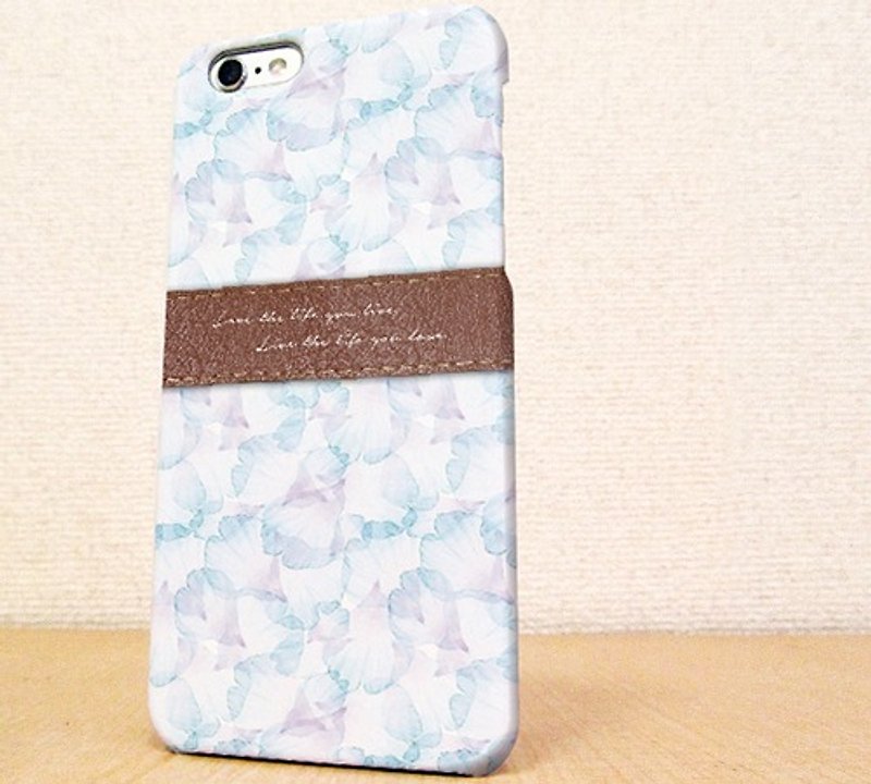 送料無料☆iPhone case GALAXY case ☆　Love the life Blue phone case - スマホケース - プラスチック ホワイト