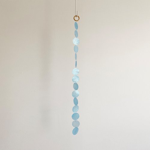 HO’ USE DIY-KIT | Helsinki Flower Shop-Blue-Curtain | Shell Wind Chime Mobile|#0-498