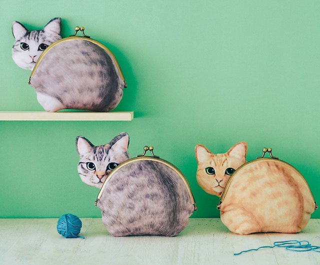 猫部 猫といえば 可愛いニャー 後ろ口金 保存袋 ショップ Felissimo Authorized Retailer ポーチ Pinkoi