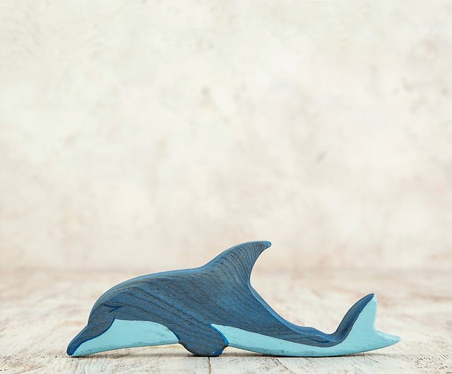 木製イルカフィギュア玩具海洋動物 - ショップ Wooden Caterpillar