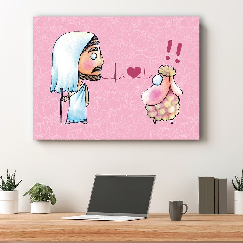 Meet in love - 8F Painting - Posters - Cotton & Hemp Pink