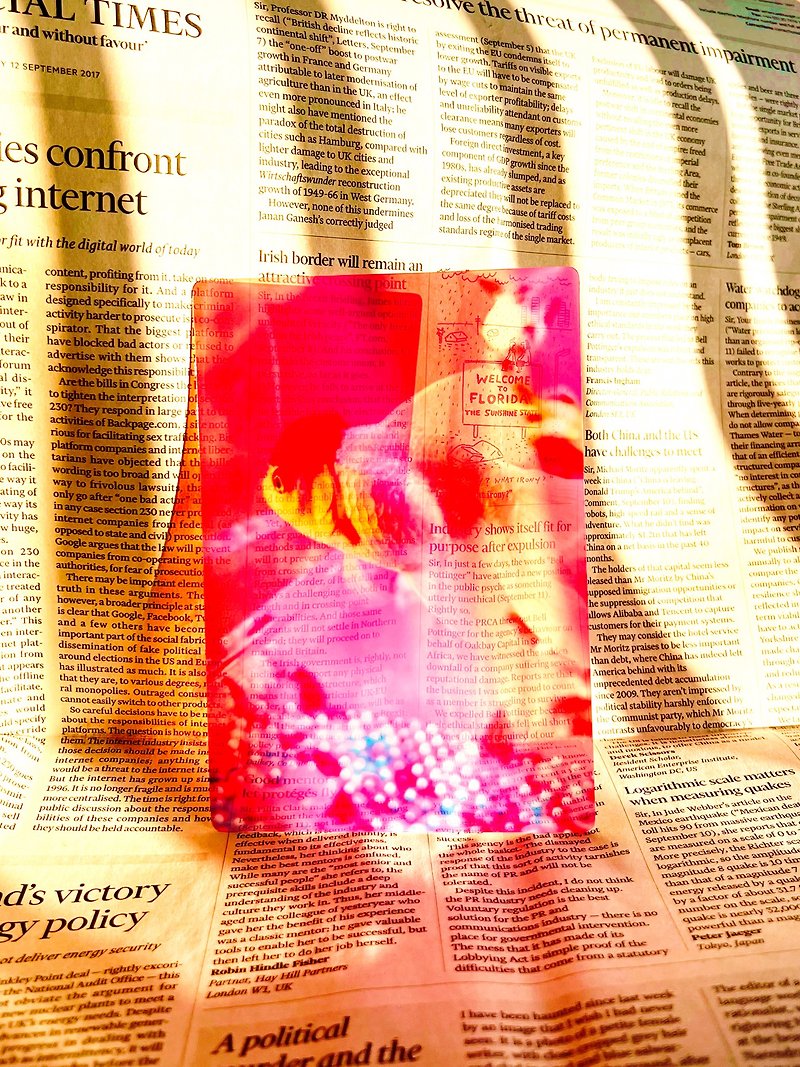 [Glue roll transparent Mingshin piece/Made in Japan/Japan Showa style] Dissolve / dissolve - Cards & Postcards - Plastic Multicolor