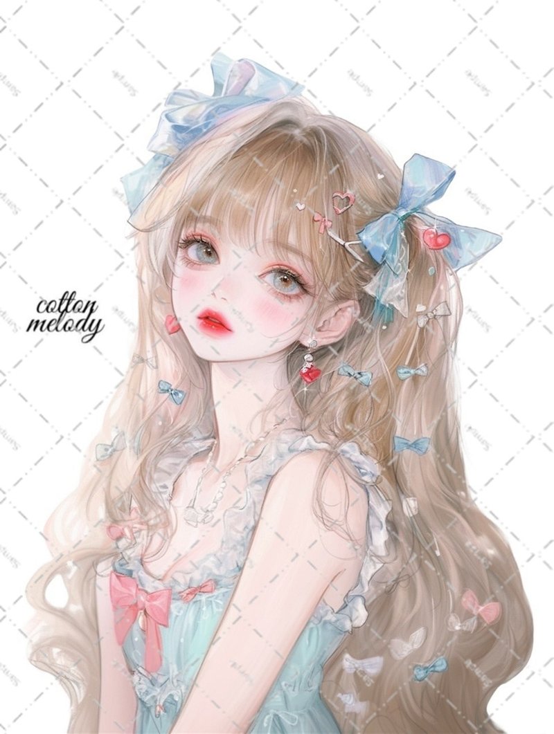 original sticker no.5623 人物ステッカー オリジナルステッカー 人物ステッカー 女の子ステッカー オリジナル人物ステッカー - 貼紙 - 紙 