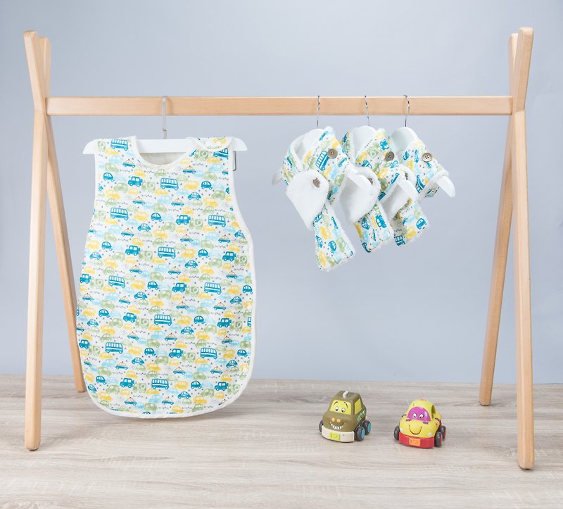 Non-stainless non-toxic six-gauge anti kick kick-cart (0-3Y) infant child toddler - Bedding - Cotton & Hemp Green
