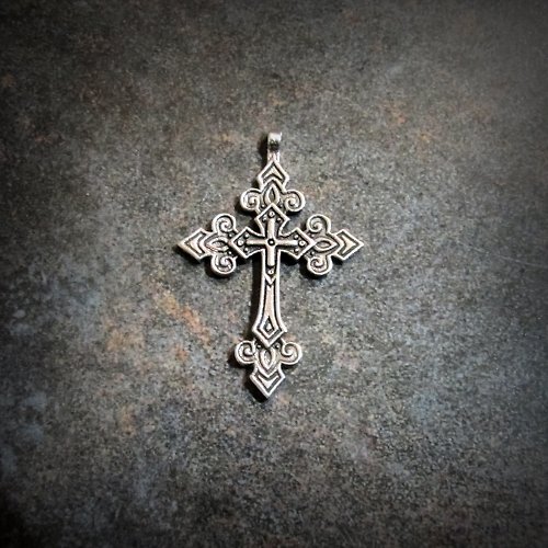 Gogodzy Silver cross necklace pendant,handmade silver Cross jewellery,christianity cross