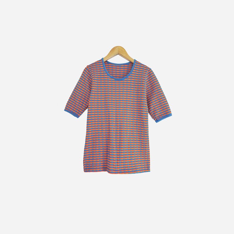 Dislocation vintage / line textured shirt no.861 vintage - Women's Tops - Polyester Orange
