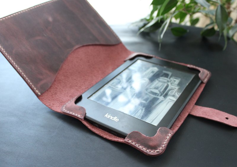 Kindle Paperwhite 11 gen 2021 6.8 inches leather case Personalized Rose pink - 平板/電腦保護殼/保護貼 - 真皮 粉紅色