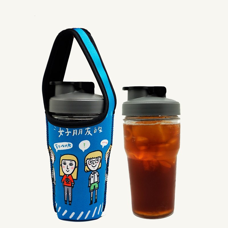現貨 BLR飲料提袋 Monocup環保杯 CLK太空蓋 組合 - 水壺/水瓶 - 玻璃 藍色