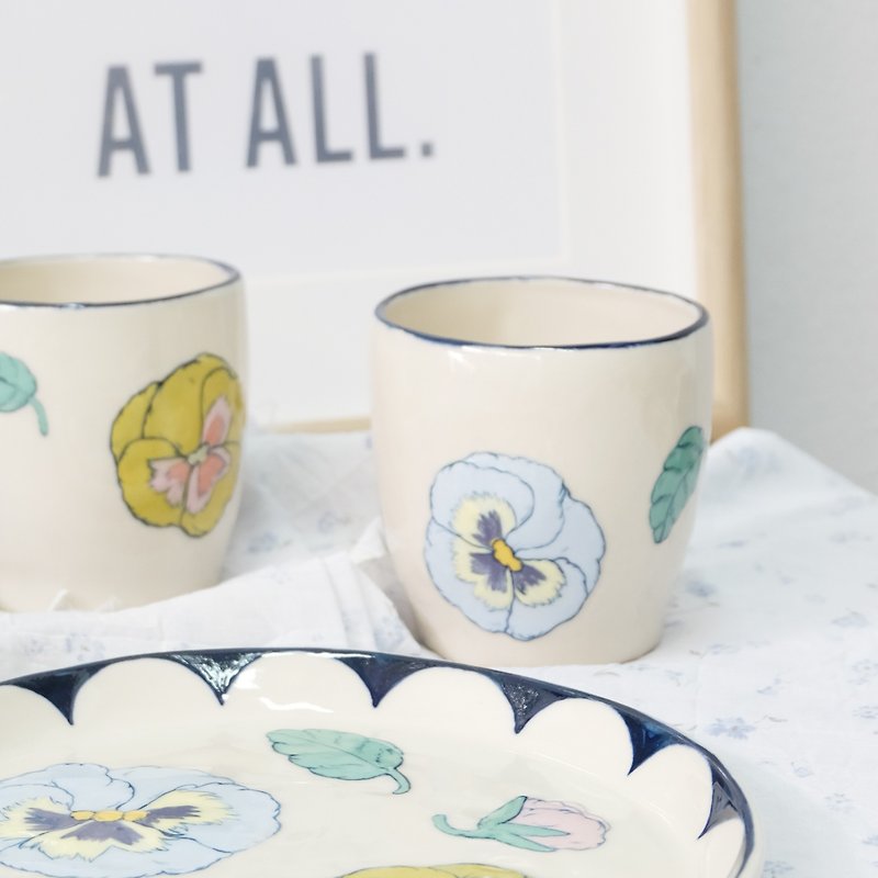 Pottery Mugs - PANSY CUP