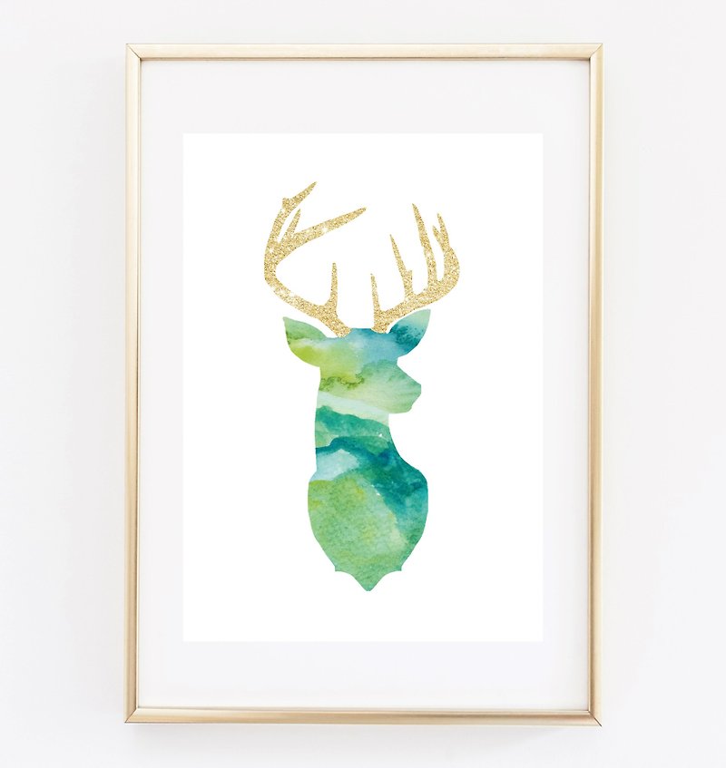 鹿の頭のカスタマイズ可能なポスター - ポスター・絵 - 紙 