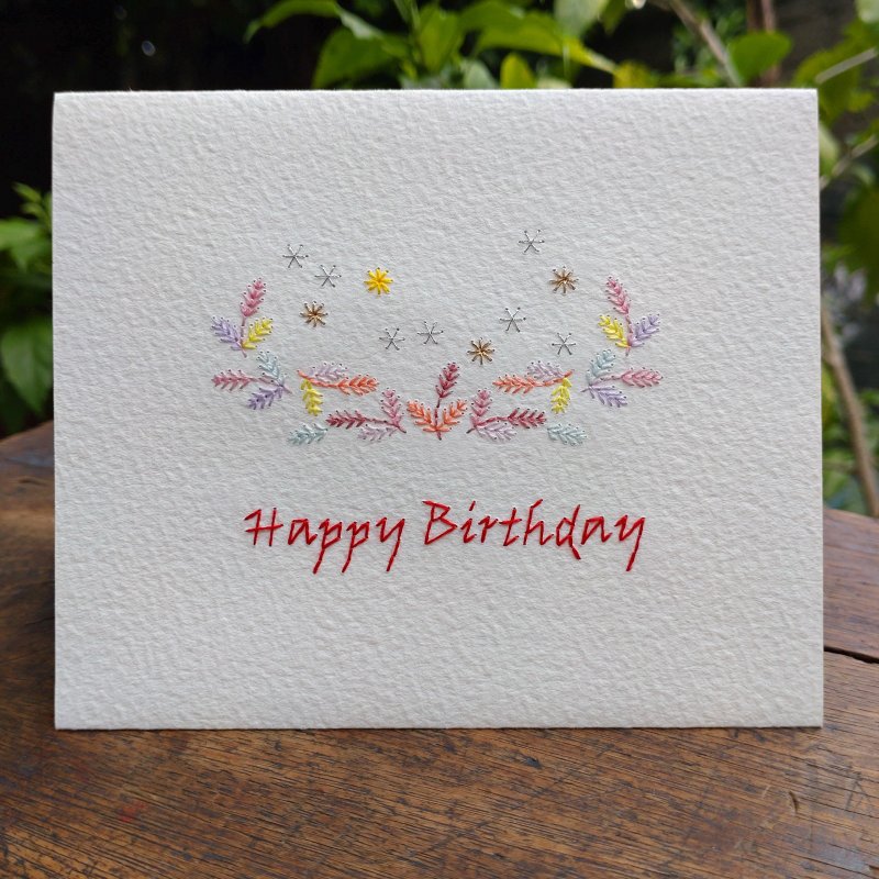 【Paper embroidery card】Birthday card - Cards & Postcards - Paper 