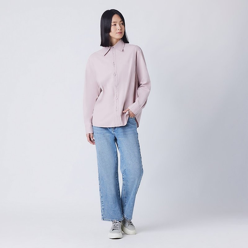 pure cotton long sleeve shirt - Women's Shirts - Cotton & Hemp Pink