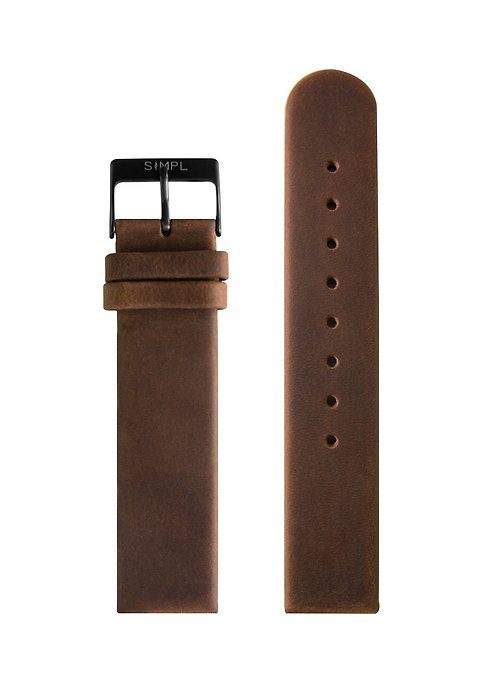 simplwatch Simpl Watch - Brown Straps / Black Buckle 16mm / 20 mm.
