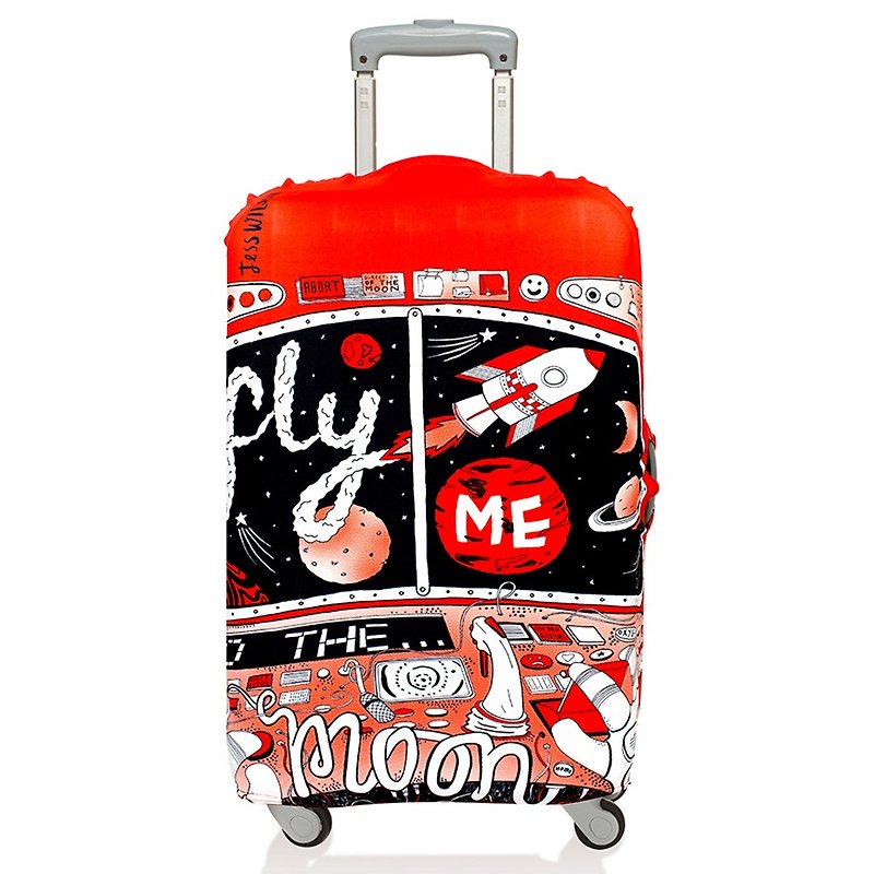 LOQI 行李箱外套／登入月球 LMJWMO【M號】 - 行李箱/旅行袋 - 塑膠 紅色