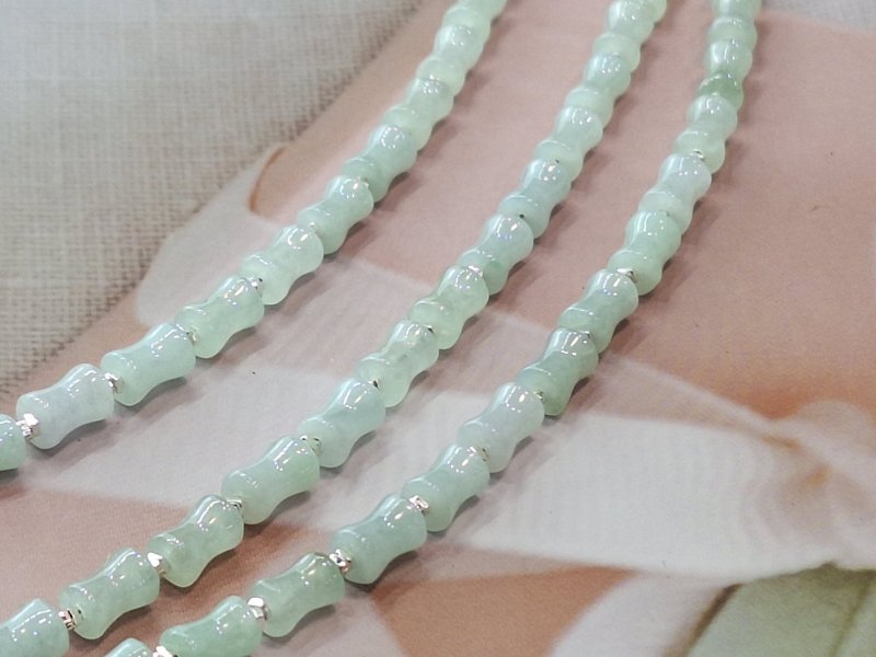 翡翠竹節純銀手鏈 - 手鍊/手環 - 水晶 