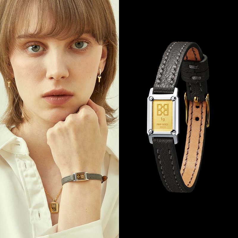 GRAM GOLD BAR WATCH BRACELET_Crispe - 手鍊/手環 - 24k 金 