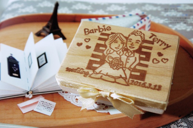 Hand-carved rubber stamp-wedding commemorative stamp 5cm*7cm or 6cm*6cm - Stamps & Stamp Pads - Rubber Multicolor