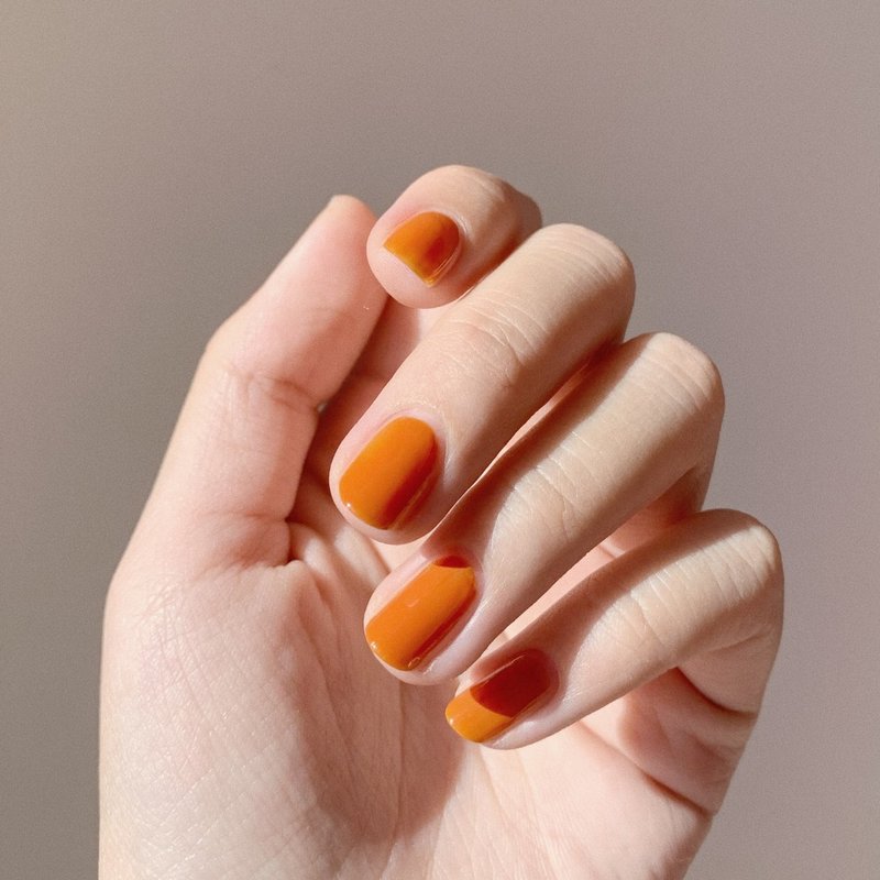 Pride and Prejudice Autumn Fragrant Orange | MissMyth Peelable, Quick-Drying, Long-lasting Water Nail Polish - ยาทาเล็บ - วัสดุอื่นๆ สีส้ม