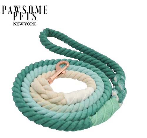 Pawsome Pets New York HANDMADE ROPE LEASH - FOREST