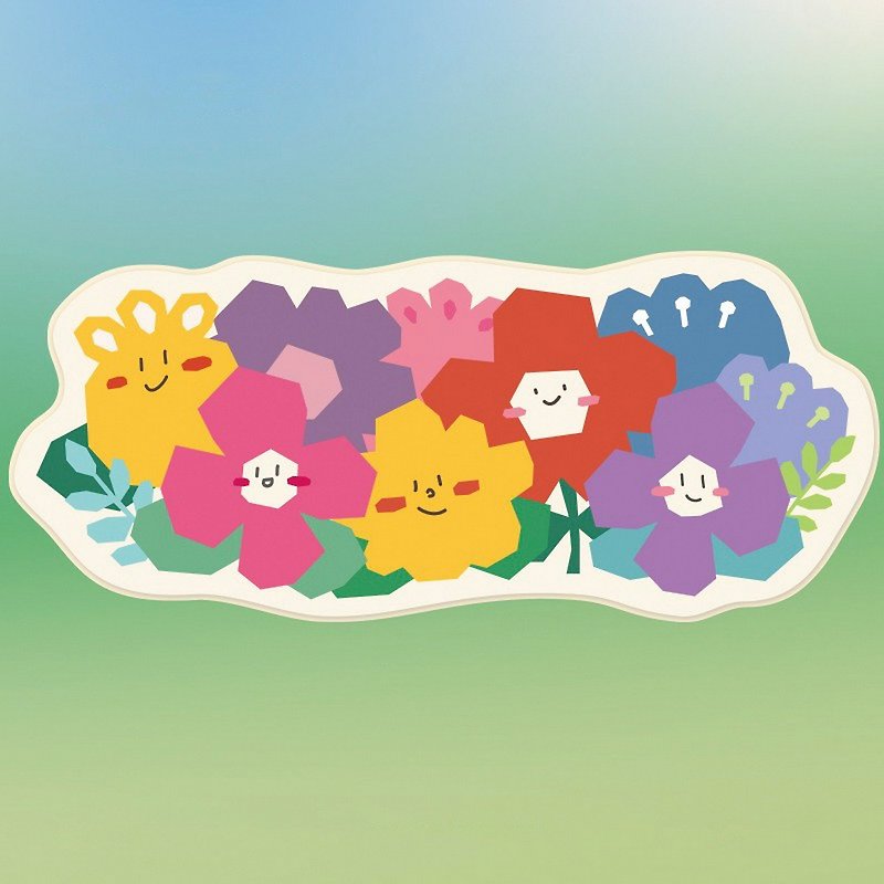 Spring flower illustration e-sports game office large mouse pad - Mouse Pads - Rubber 