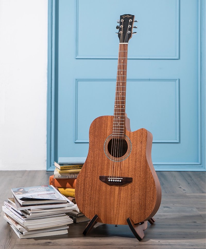 台湾オリジナルギターマンD-11BE41インチフルマホガニー合板手作りクラシックDバレル電動木製ギターピックアップバージョン - ギター・楽器 - 木製 