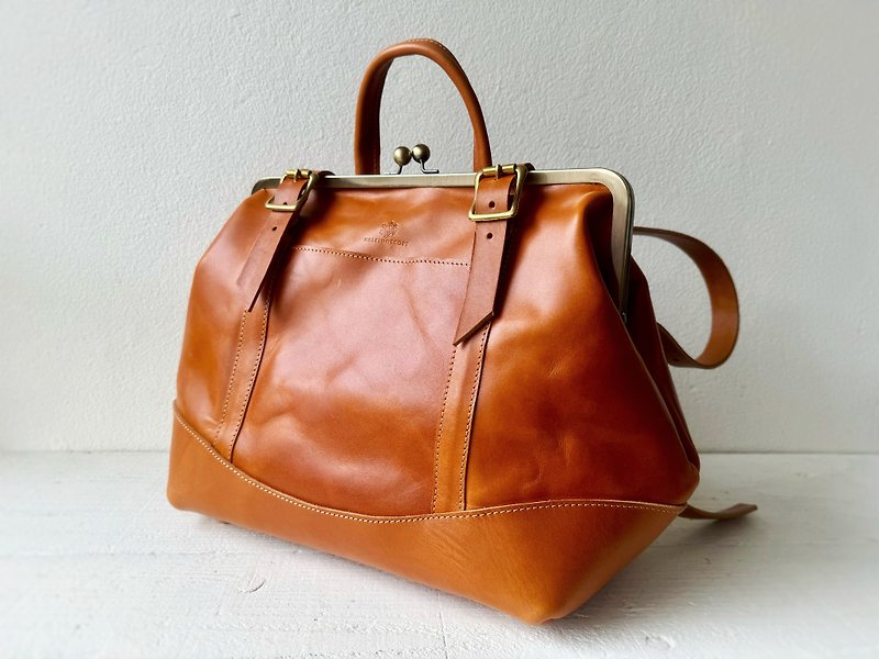 Tochigi leather Nume leather backpack montagna L camel - Backpacks - Genuine Leather Khaki