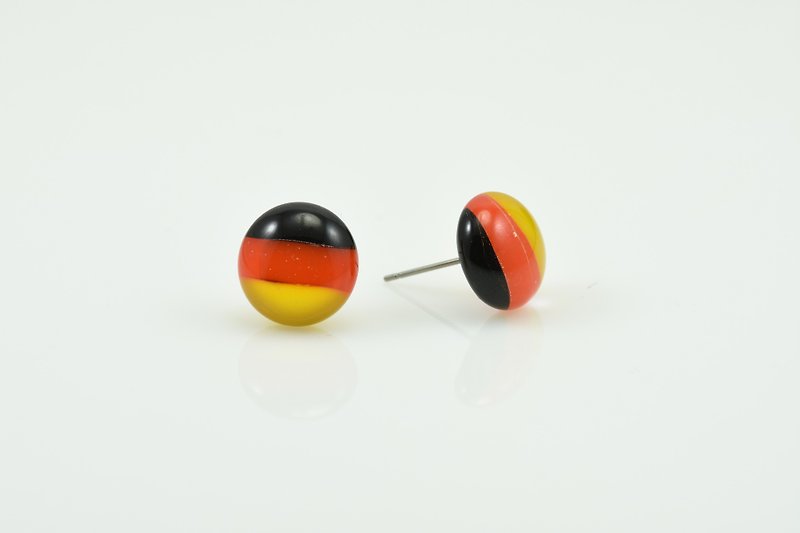 Flag Earrings Series-Germany - ต่างหู - แก้ว หลากหลายสี