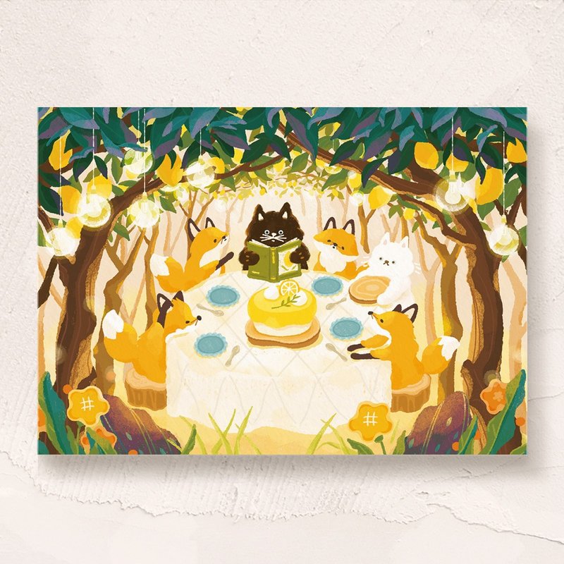 postcard-檸檬園下午茶 - 卡片/明信片 - 紙 多色