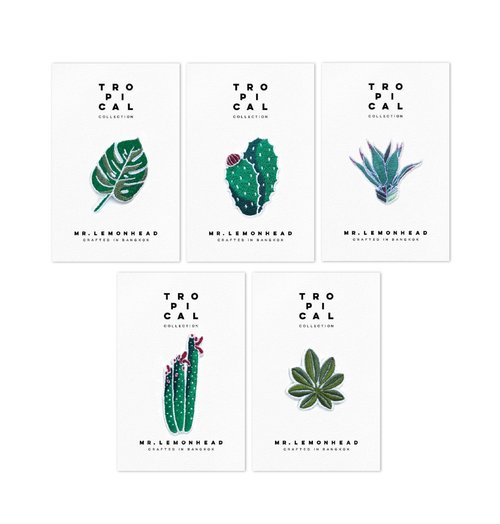 MR.LEMONHEAD STICKER PATCH Tropical Collection cactus