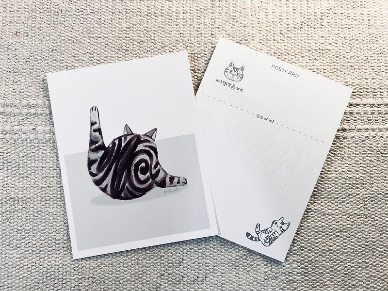 cat fundamental alien postcard - การ์ด/โปสการ์ด - กระดาษ ขาว