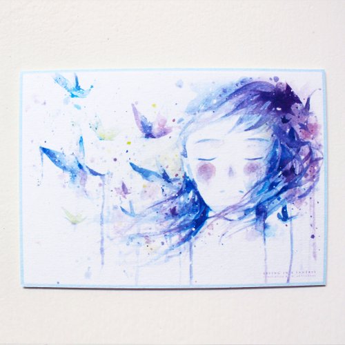 AliceHobbey Illustration Alice Hobbey Too Sweet To Forget 雙面水彩插畫明信片 Postcard