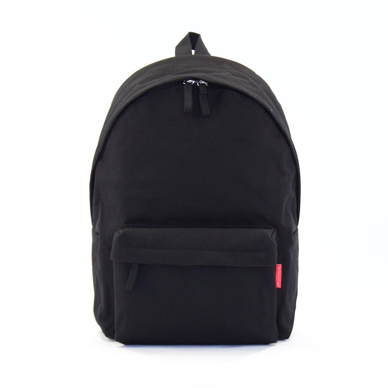 Waterproof Heavy Canvas Backpack ( 13.5 / 15.5 Notebook ) / Black - Backpacks - Cotton & Hemp Black
