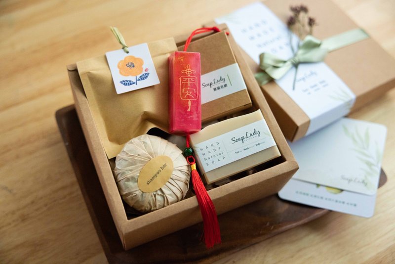 平安洗手串沐浴禮盒  交換禮物 結婚禮物 - 肥皂/手工皂 - 其他材質 多色