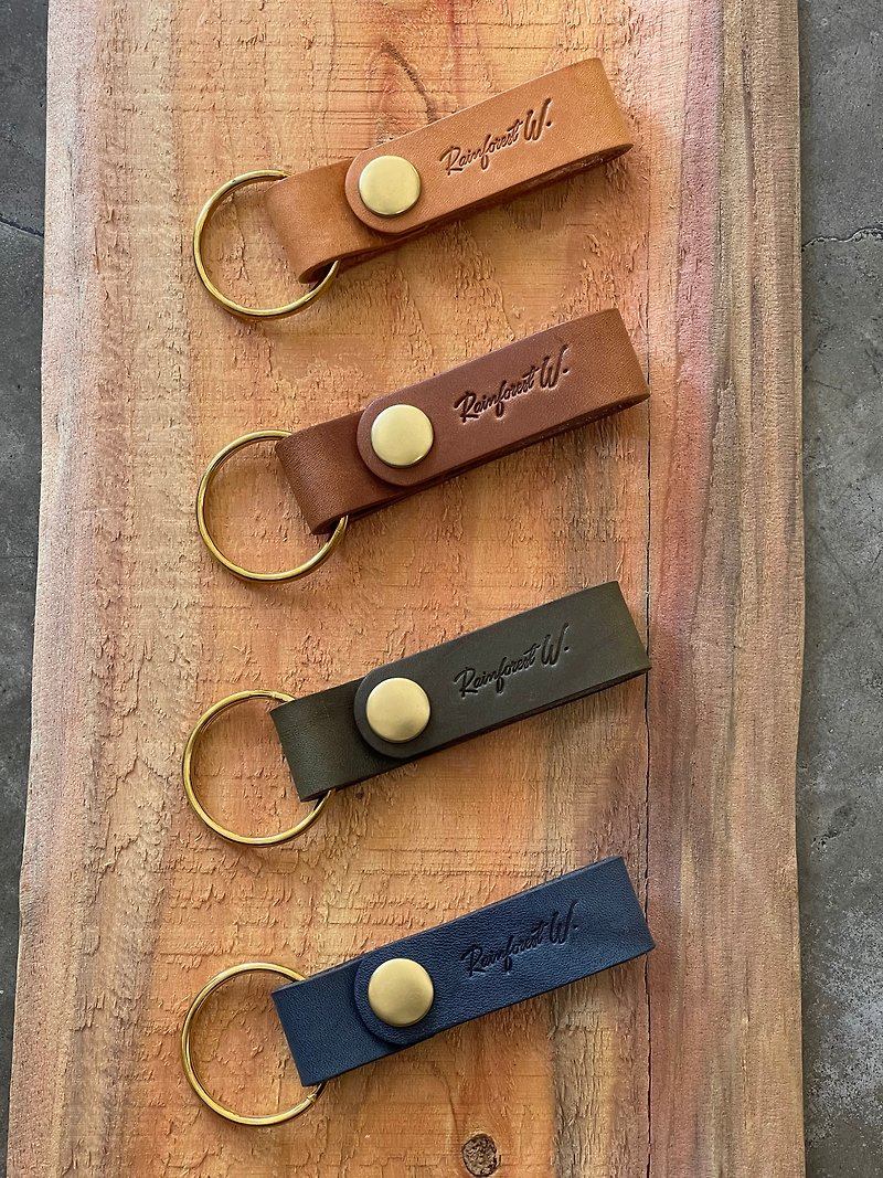 【Handmade leather】Leather key ring - Keychains - Genuine Leather 