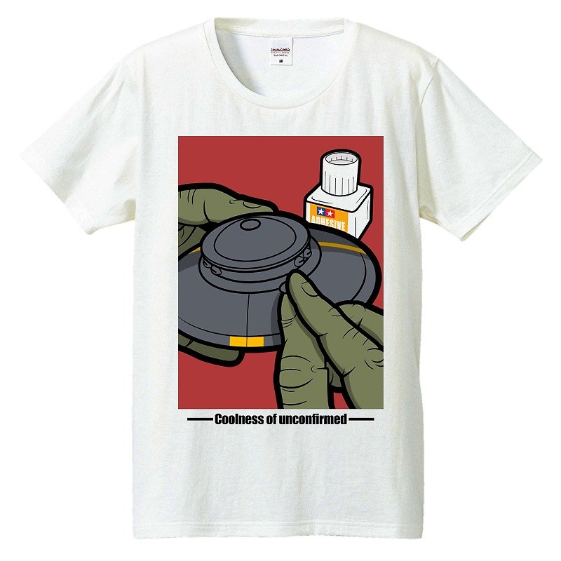 Tシャツ / alien Plastic model - 男 T 恤 - 棉．麻 白色