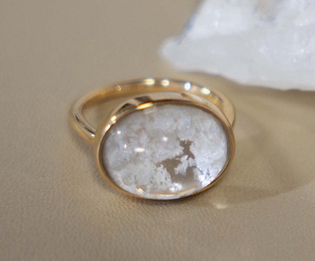 White Garden Quartz K18 Ring - 設計館Thalatta 戒指- Pinkoi