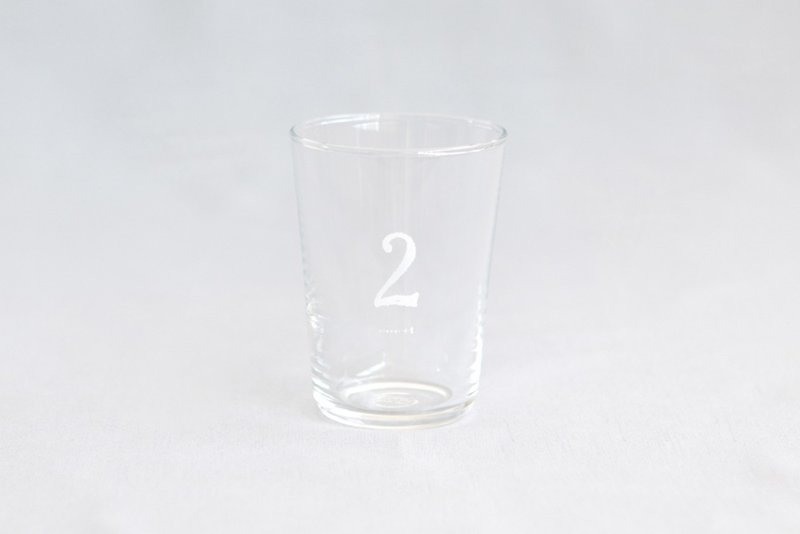 【+t企劃】數字杯-白 2 - 玻璃杯 - 玻璃 透明