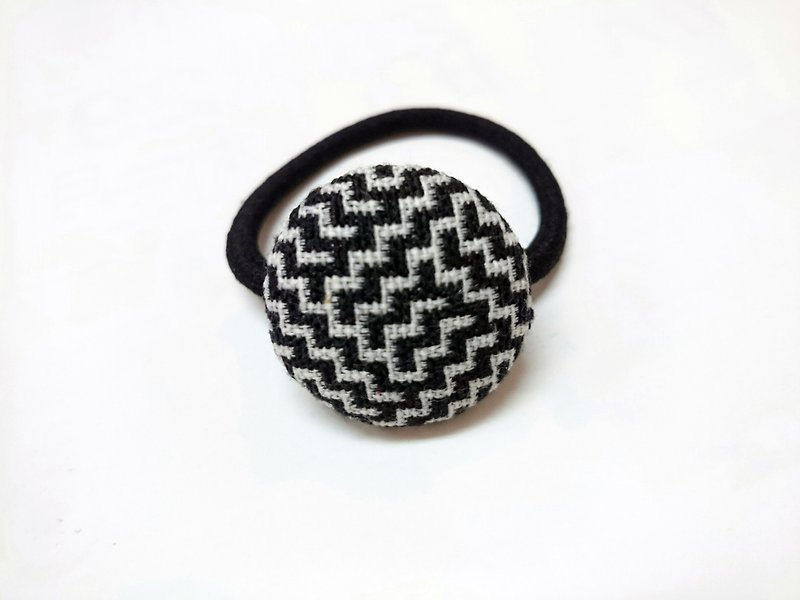 Withholding cloth headband ring ~ maze Plaid*SK* - เครื่องประดับผม - ผ้าฝ้าย/ผ้าลินิน 