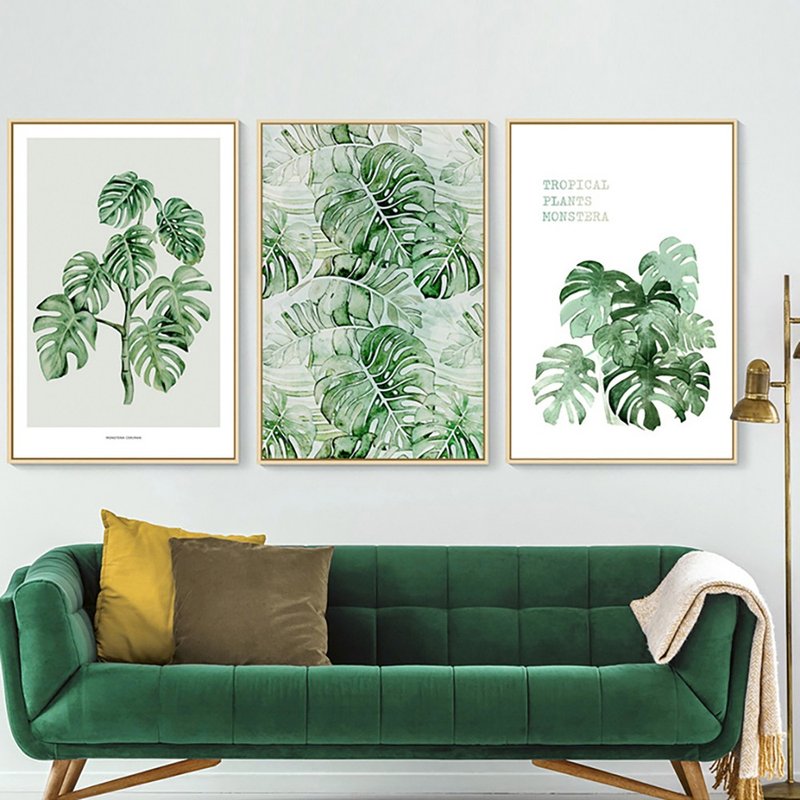 Tender Leaves_Hanging Pictures_Green Plant Series_Made in Taiwan and shipped quickly within two working days - Posters - Cotton & Hemp Green