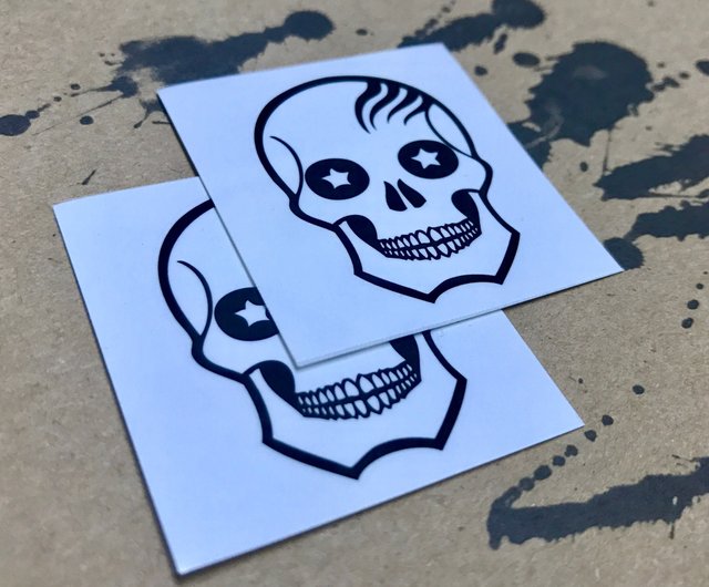 Phillies Skull Temporary Tattoo Sticker - OhMyTat