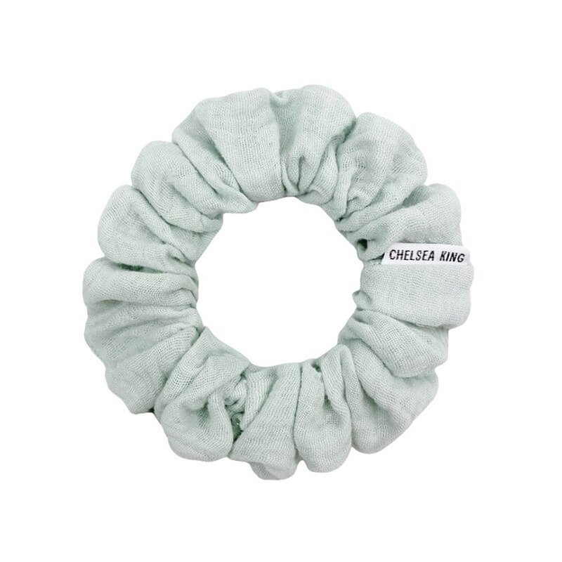 Canadian Chelsea King Linen Series - Small Size Ruffled Hair Bundle - Lake Green - เครื่องประดับผม - ลินิน 