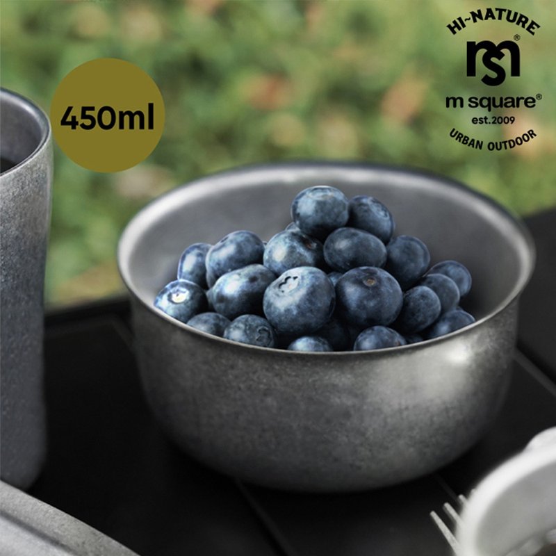 m square snowflake gray stainless steel single layer bowl - ตะเกียบ - สแตนเลส สีเงิน