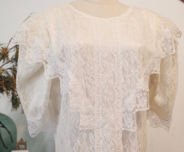 vintage American GUNNE SAX Jessica Mcalintock Full Lace Dress