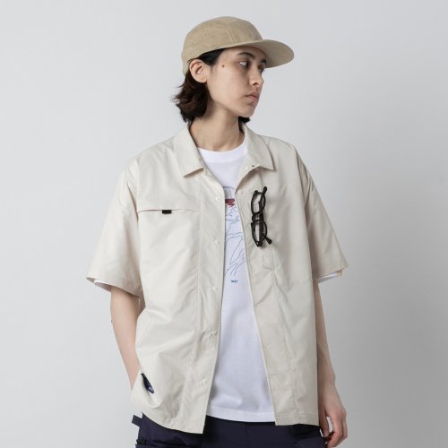 Open Collar Shirt outdoor multi-pocket light-drying short-sleeved