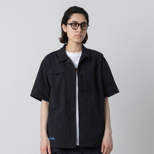 Open Collar Shirt outdoor multi-pocket light-drying short-sleeved