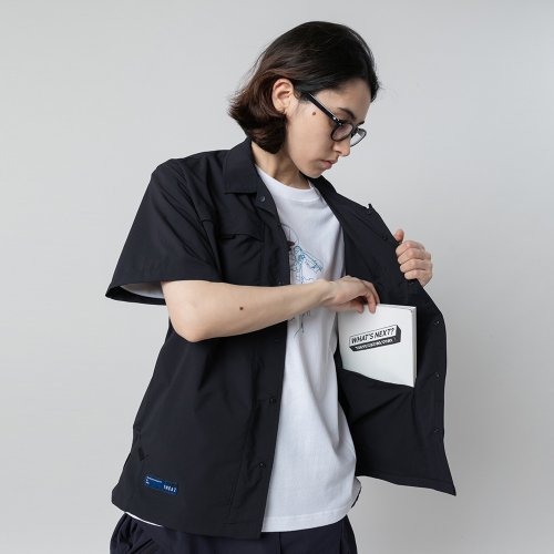 Open Collar Shirt outdoor multi-pocket light-drying short-sleeved