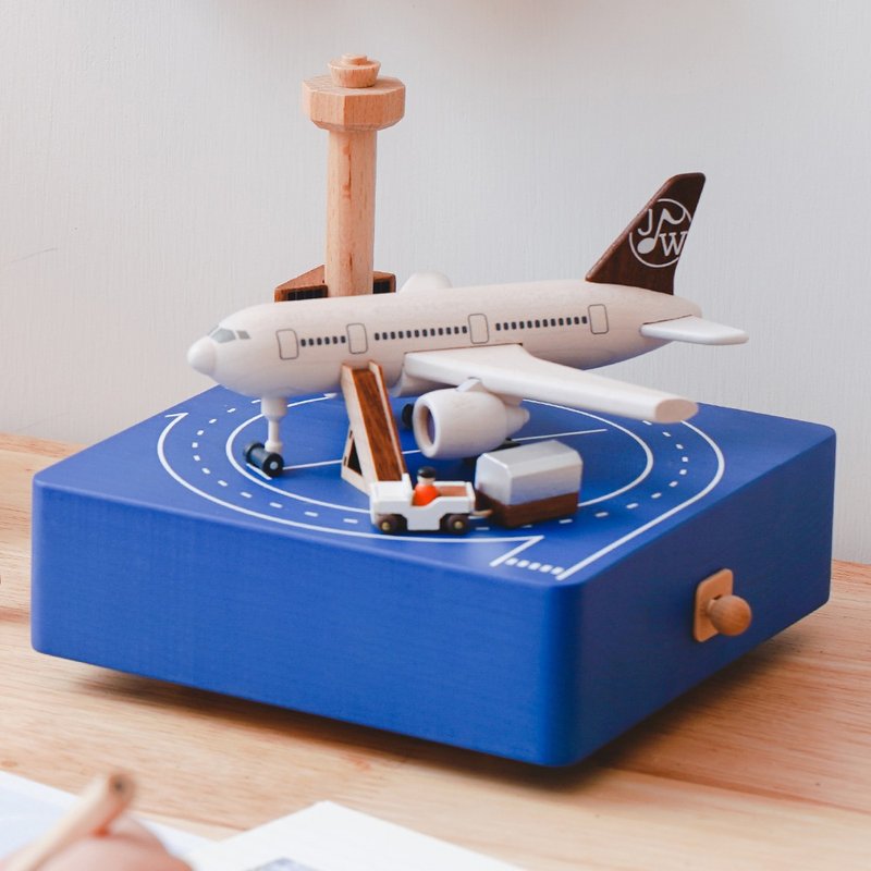 【Airport Apron】Music Round & Round Music Box | Wooderful life - ของวางตกแต่ง - ไม้ หลากหลายสี