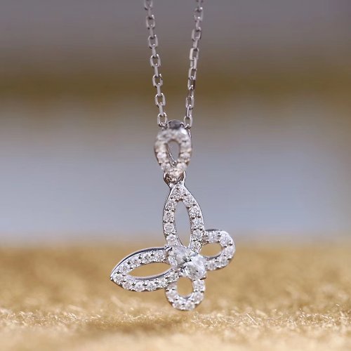 Joiel Fine Jewelry Designs 18K白金鑽石吊墮-小蝴蝶設計 連項鏈